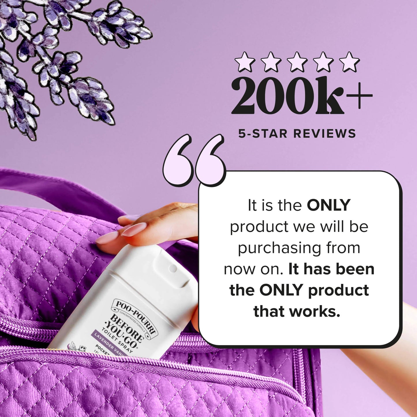 Lavender Vanilla Pocket Sprayer - Poo~Pourri Toilet Spray