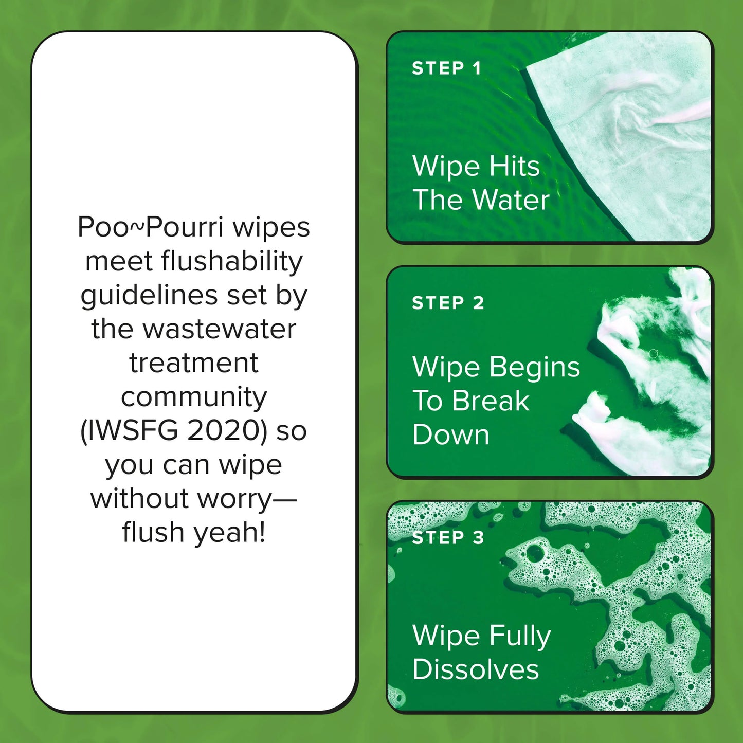 Cucumber Aloe Flushable Wipes - Poo~Pourri