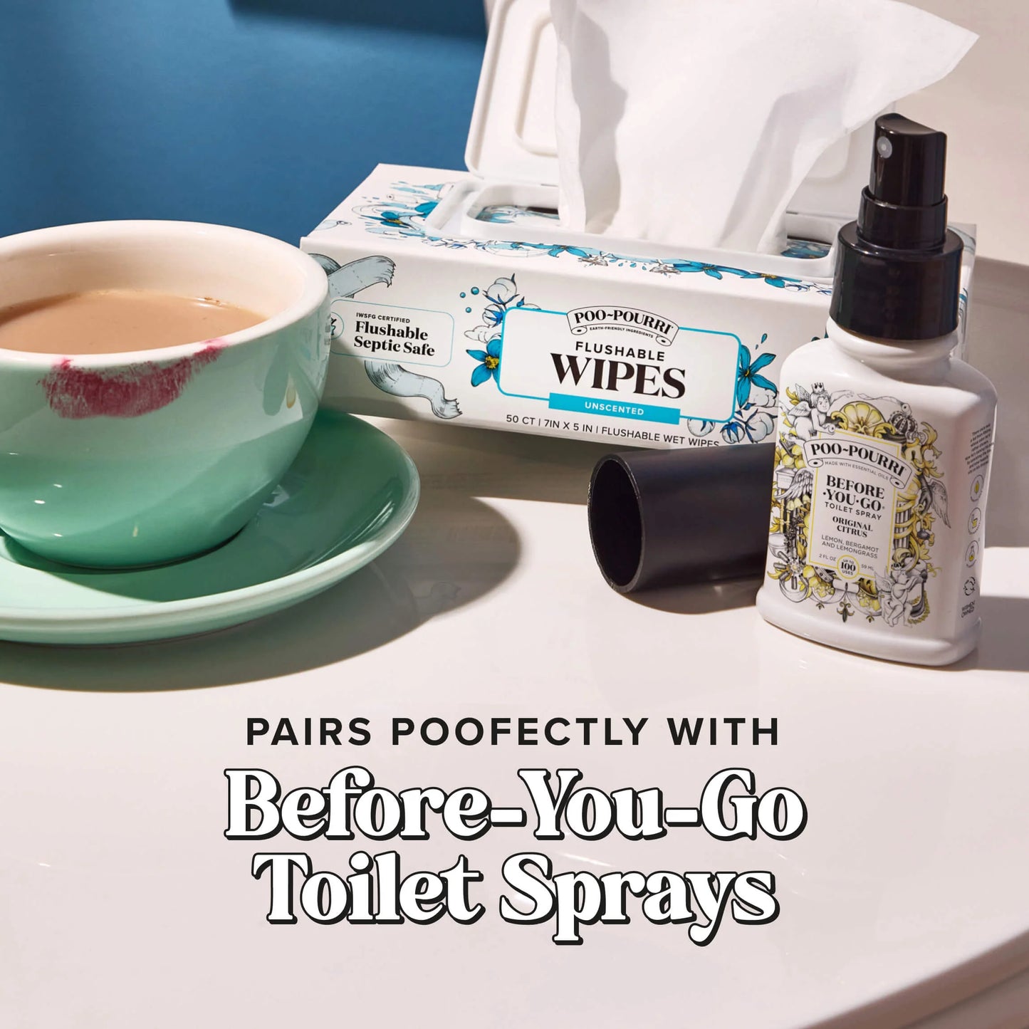Cucumber Aloe Flushable Wipes - Poo~Pourri