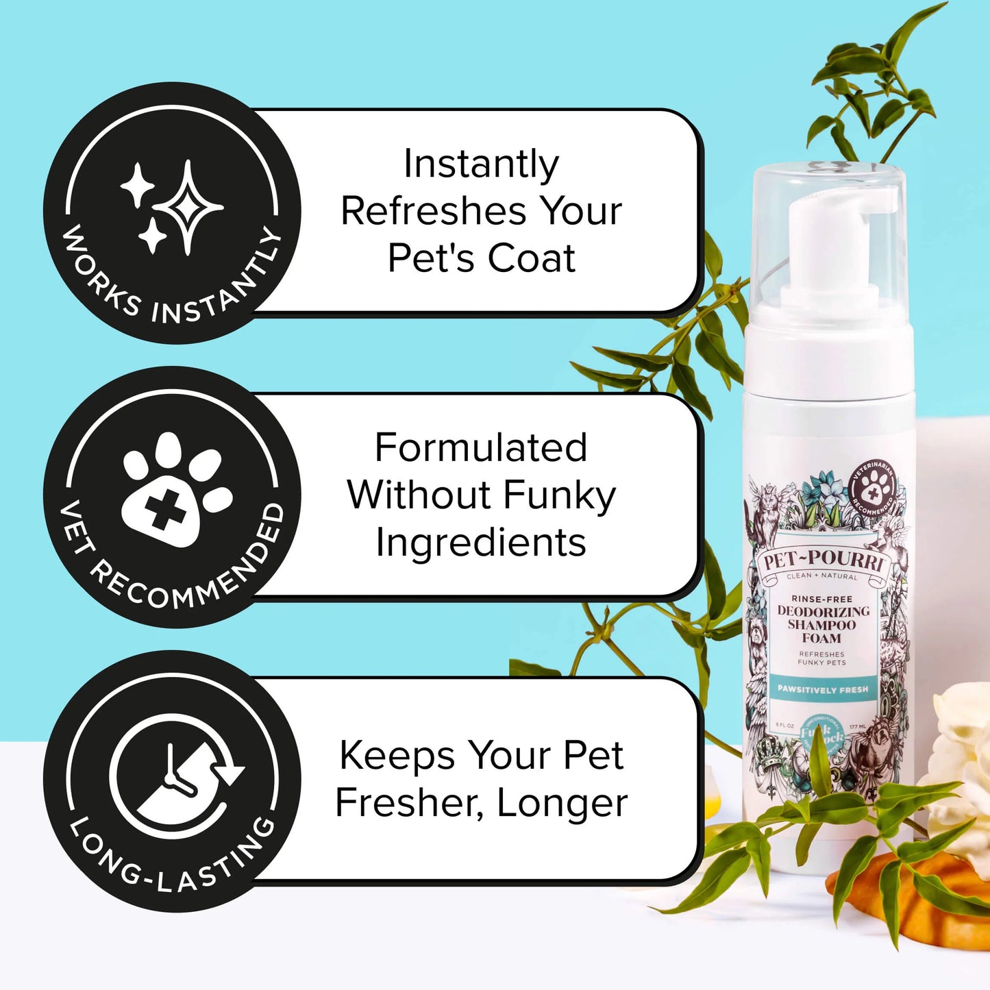 Rinse-Free Deodorizing Shampoo