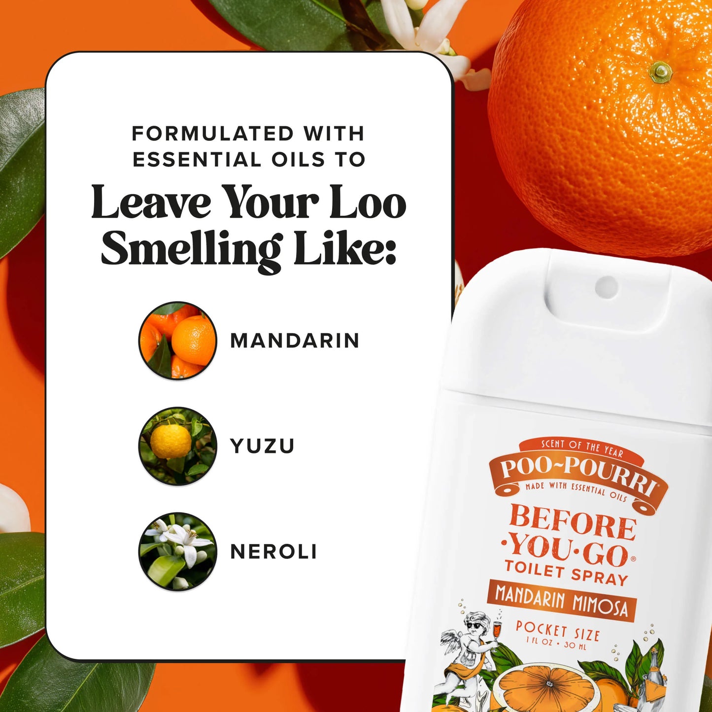 Mandarin Mimosa Pocket Sprayer - Poo~Pourri Toilet Spray