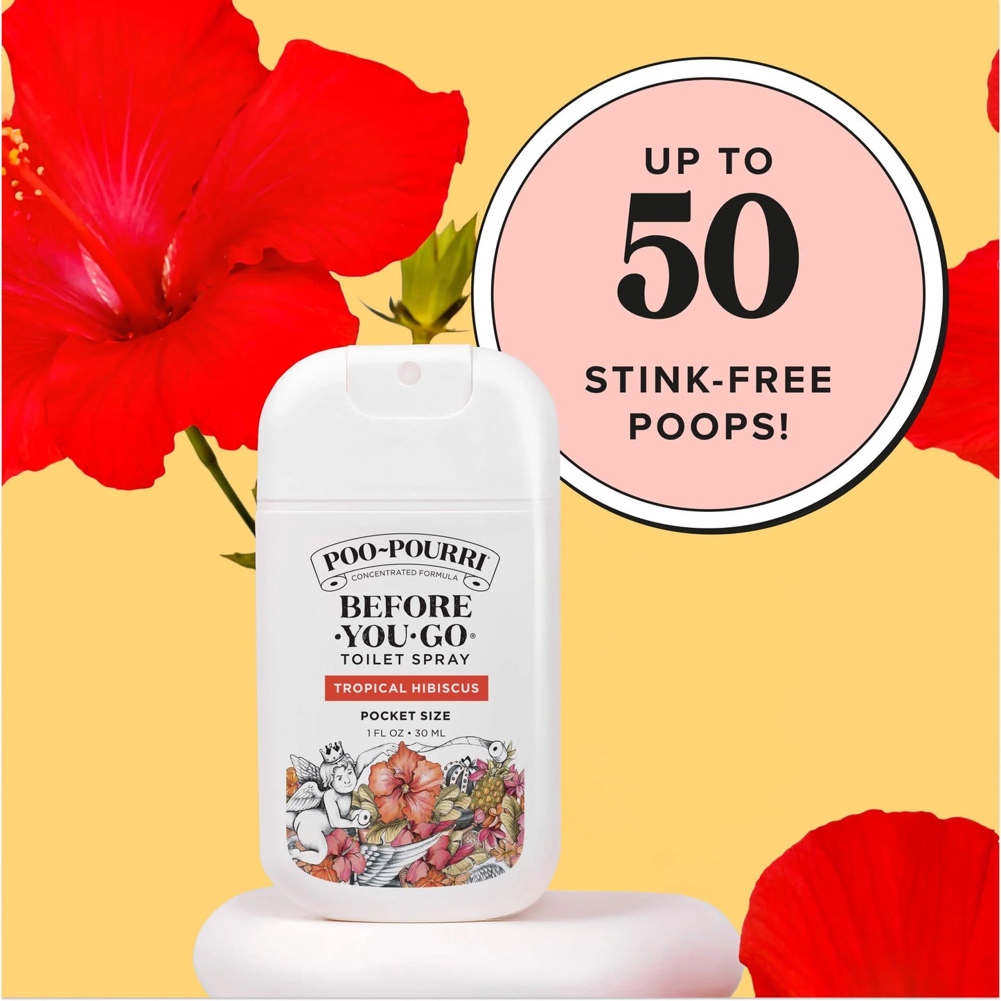 Tropical Hibiscus Pocket Sprayer - Poo~Pourri Toilet Spray