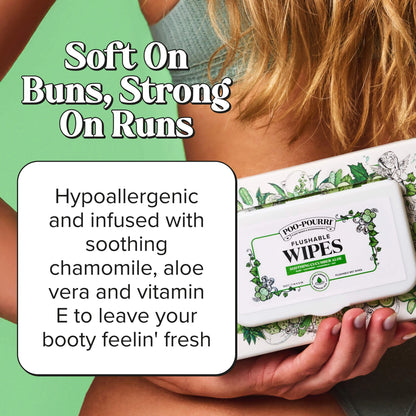 Cucumber Aloe Flushable Wipes - Poo~Pourri