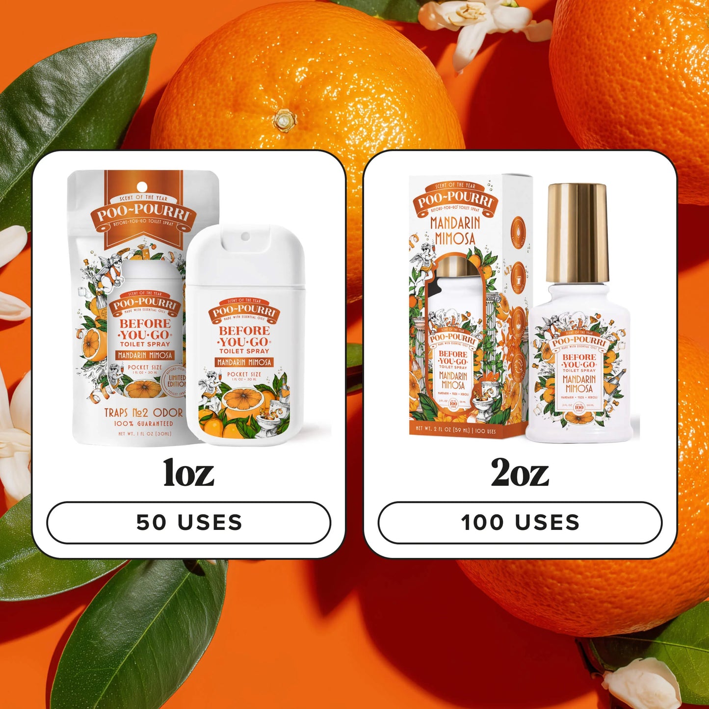 Mandarin Mimosa Pocket Sprayer - Poo~Pourri Toilet Spray