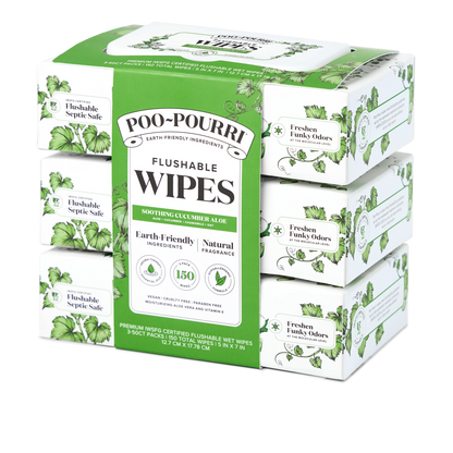 Cucumber Aloe Flushable Wipes - Poo~Pourri