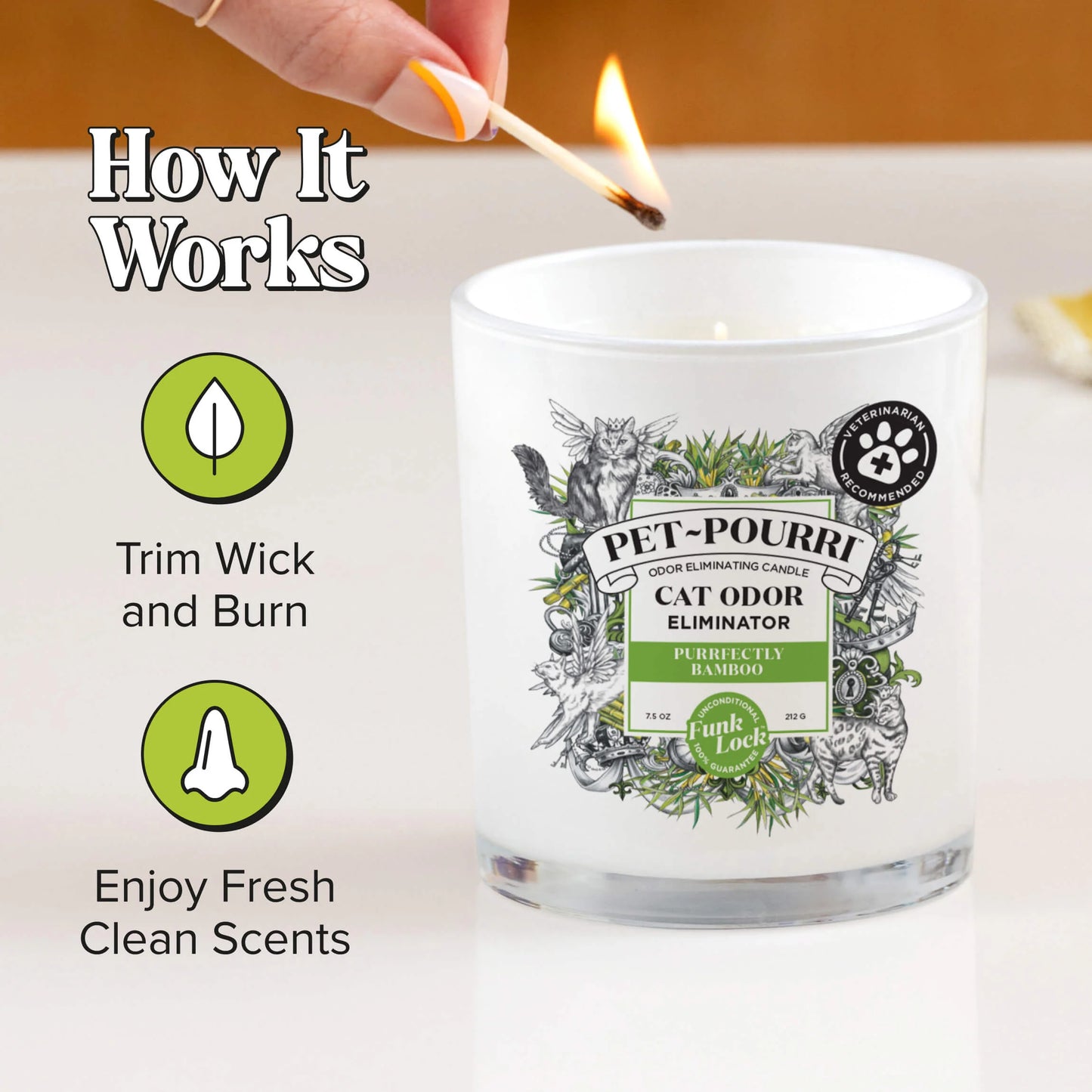 Purrfectly Bamboo Candle - Pet~Pourri Candle