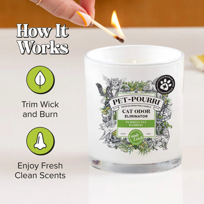 Purrfectly Bamboo Candle - Pet~Pourri Candle