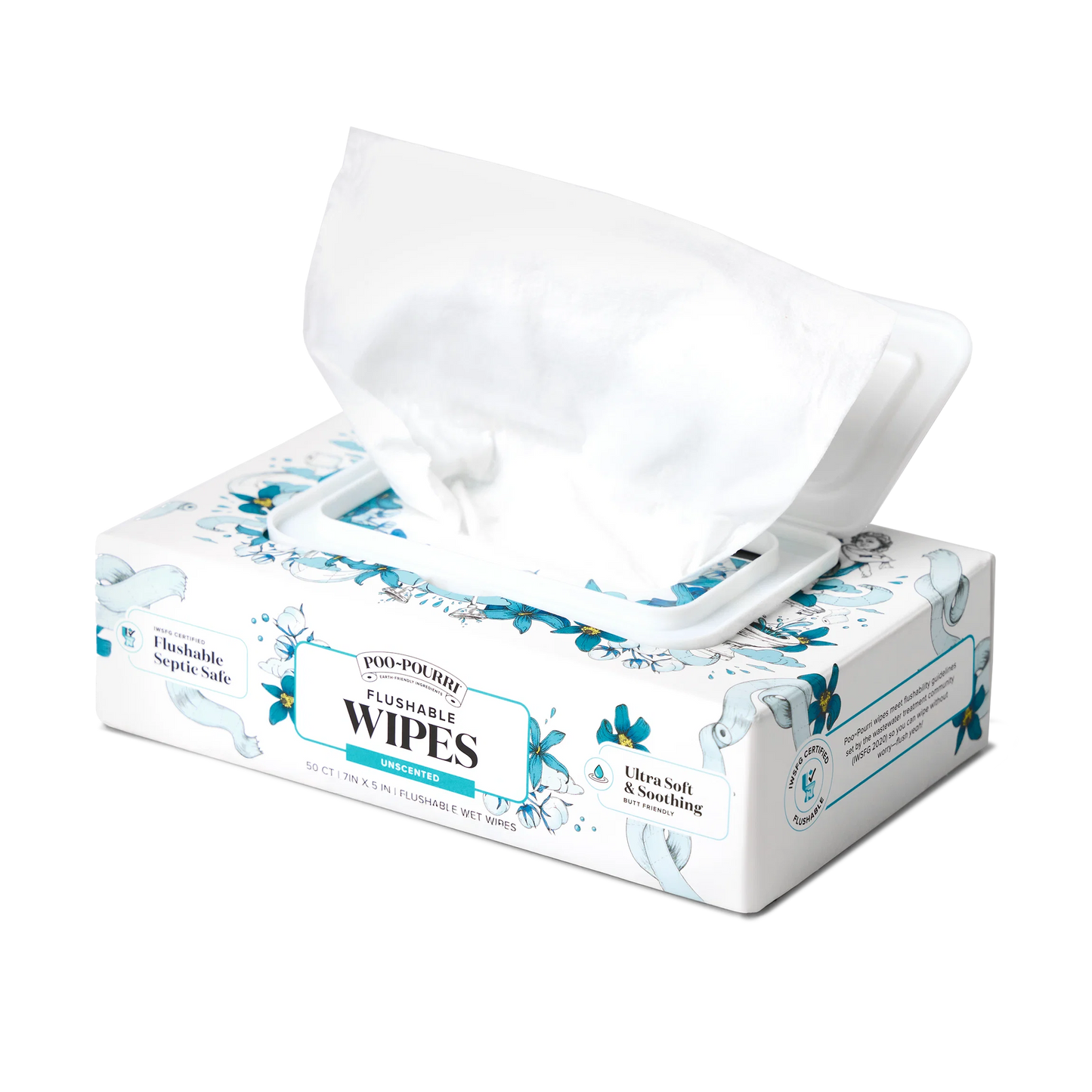 Unscented Flushable Wipes - Poo~Pourri