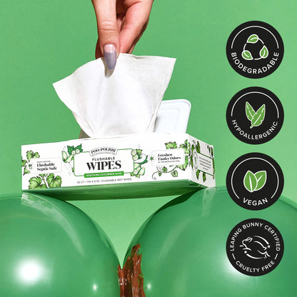 Cucumber Aloe Flushable Wipes - Poo~Pourri