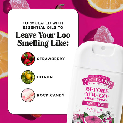 Pink Citron Pocket Sprayer - Poo~Pourri Toilet Spray