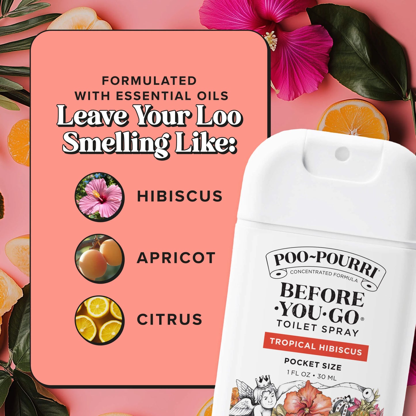 Tropical Hibiscus Pocket Sprayer - Poo~Pourri Toilet Spray