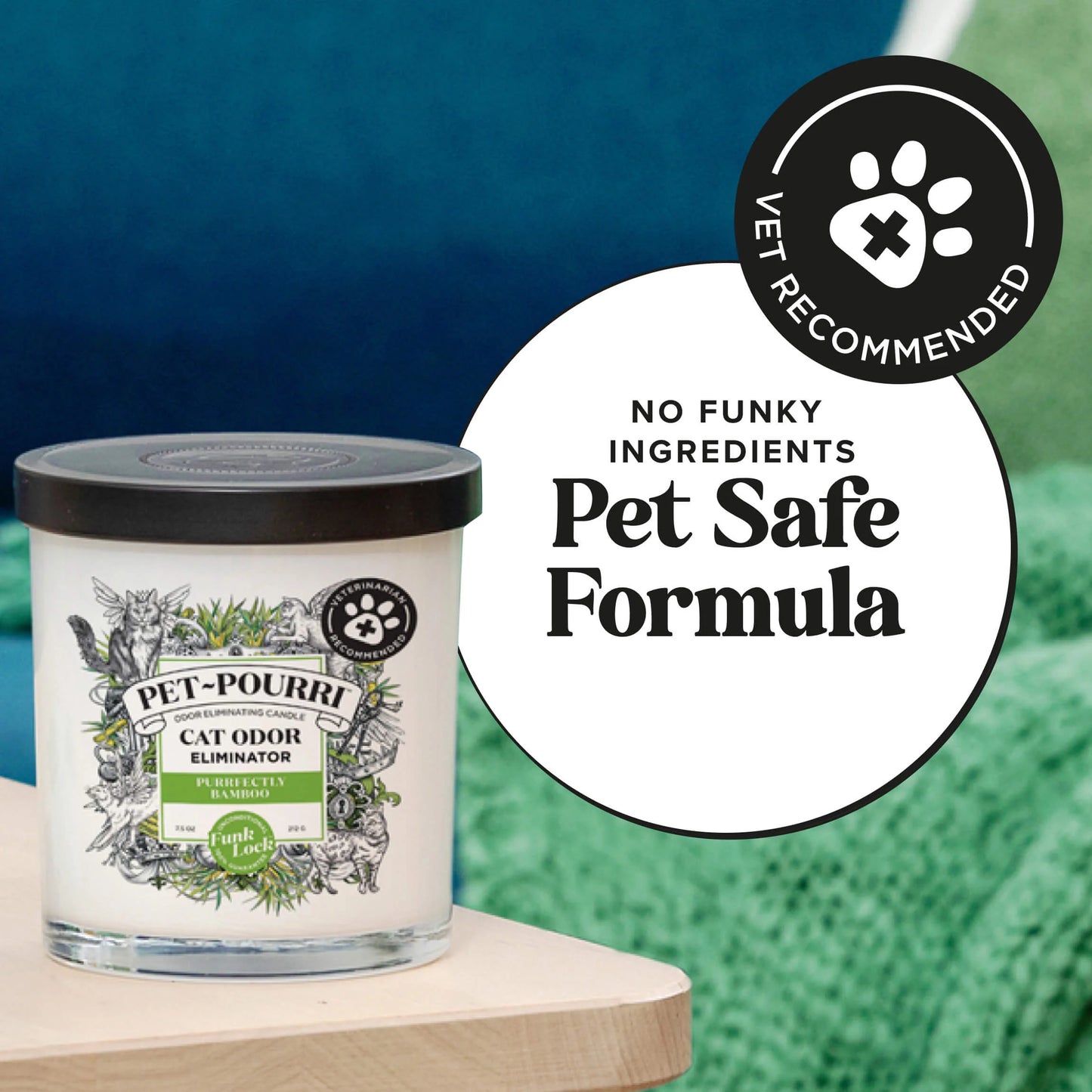Purrfectly Bamboo Candle - Pet~Pourri Candle